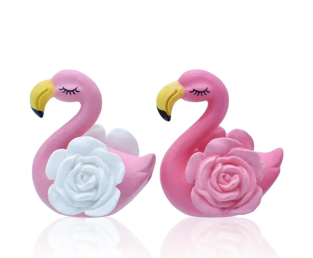 Miniature Swan With Rose 2 Pcs C0326-A