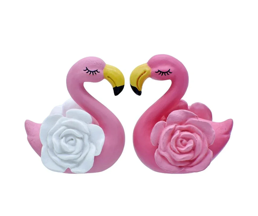 Miniature Swan With Rose 2 Pcs C0326-A