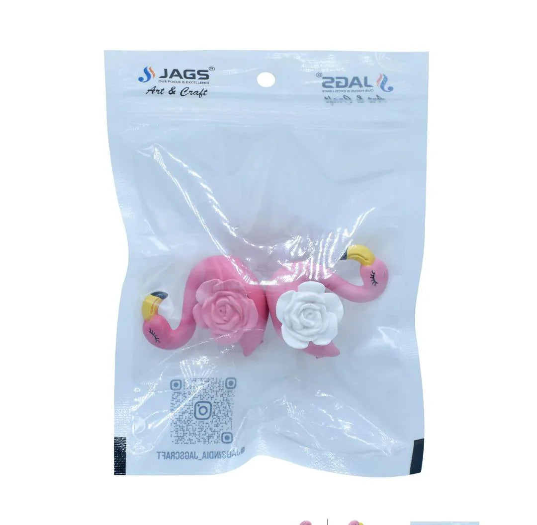 Miniature Swan With Rose 2 Pcs C0326-A