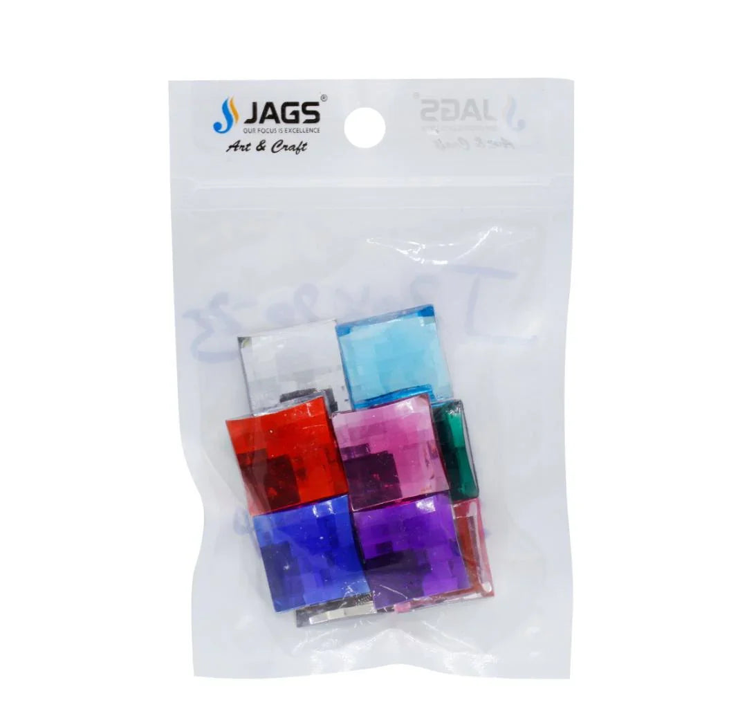 Jags Kundan Stone Diamond Square Big S20 10Pcs J20X20-25