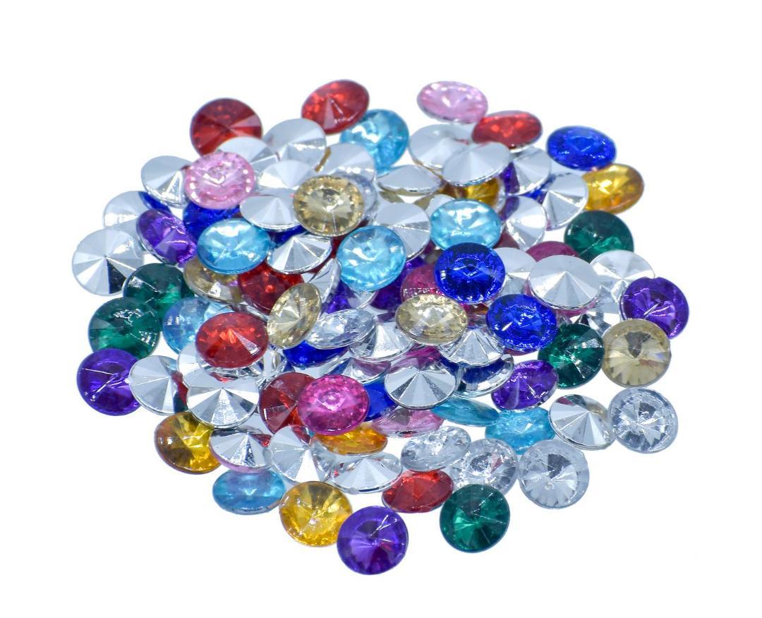 Jags Kundan Stone Diamond Round B8 100Pcs JKSR46