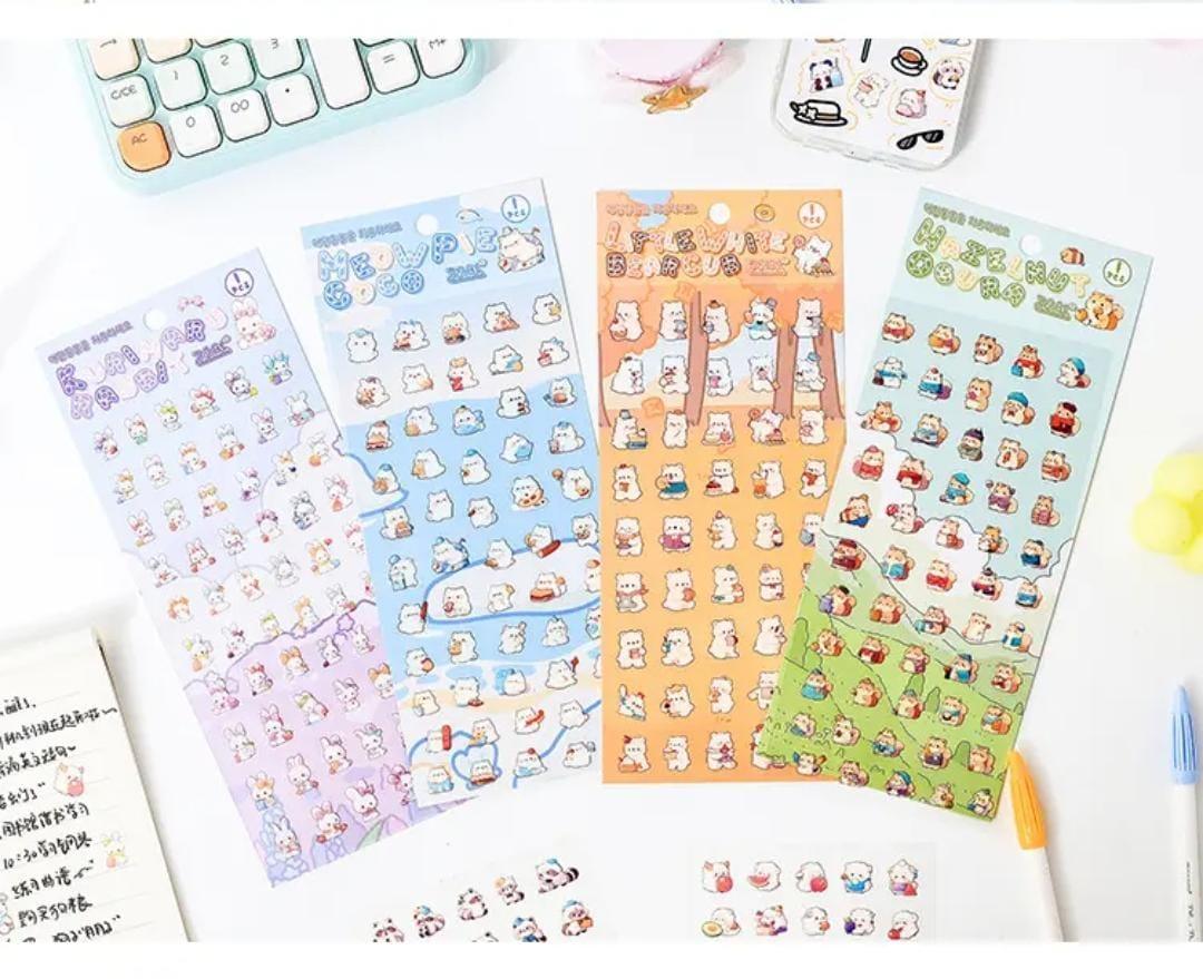 Premium Kawaii Journaling Stickers l Pack of 1 Sheets l Elegant Nature Stickers for Scrapbooking & Planners