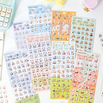 Premium Kawaii Journaling Stickers l Pack of 1 Sheets l Elegant Nature Stickers for Scrapbooking & Planners