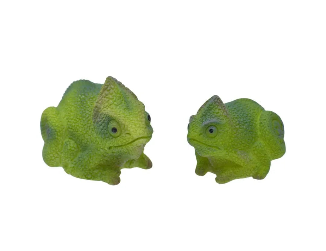 Miniature Green Large Chameleon 2 Pcs Set C1759-B