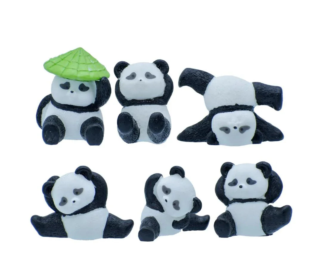 Miniature Panda 6 Pcs Set C1907-A