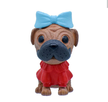 Miniature Dog Blue Bow Dog Fashion Puppy C0108-3
