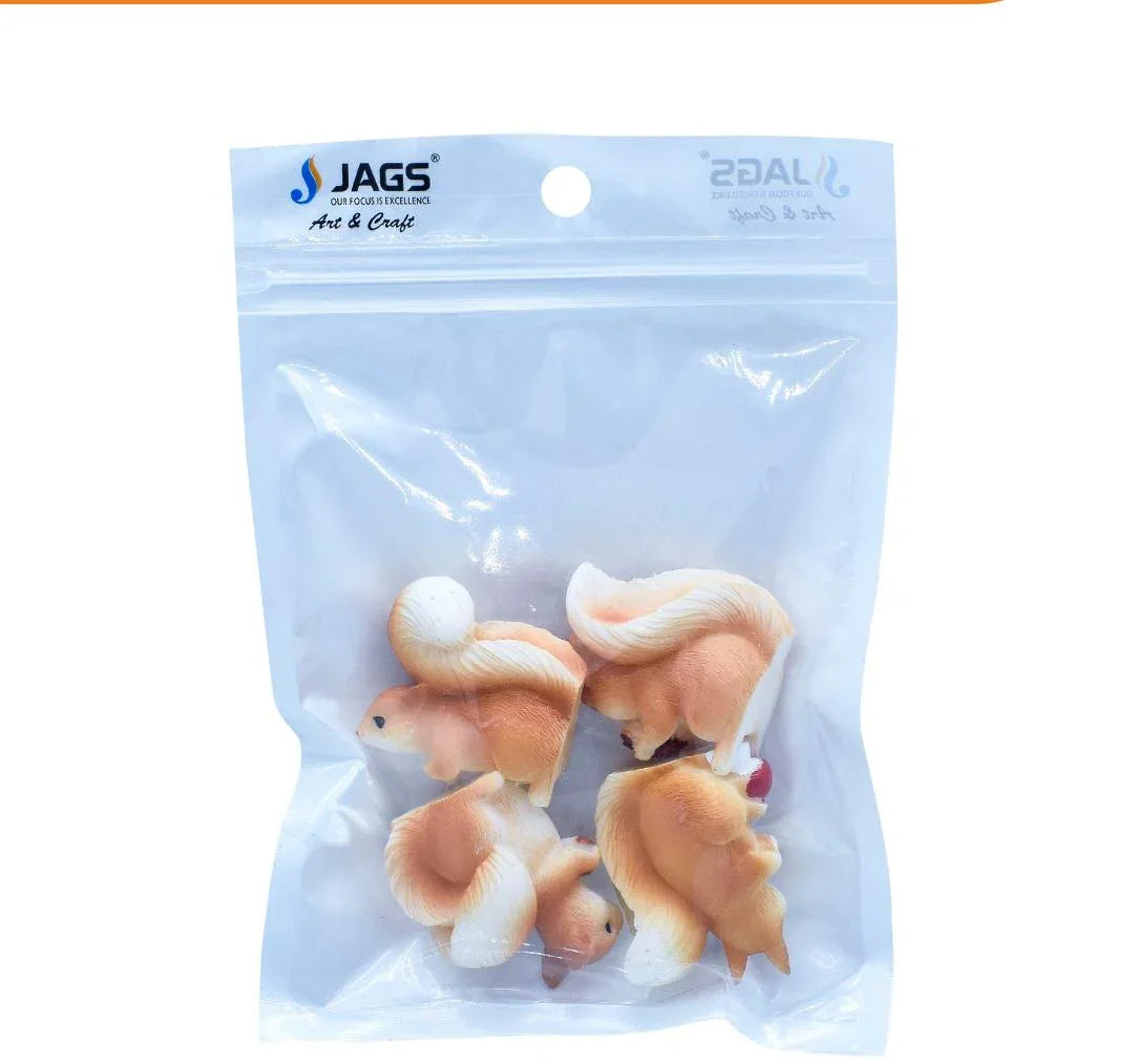 Model Accessories Squirrel 4Pcs (C1808-1-4) SQC-4PD