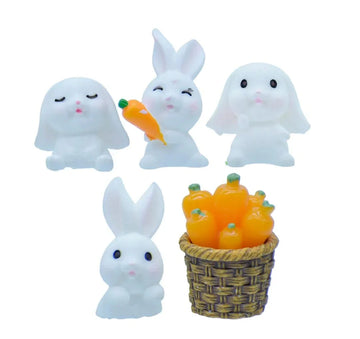 Miniature Rabbits 6 Pcs Set C0438-A