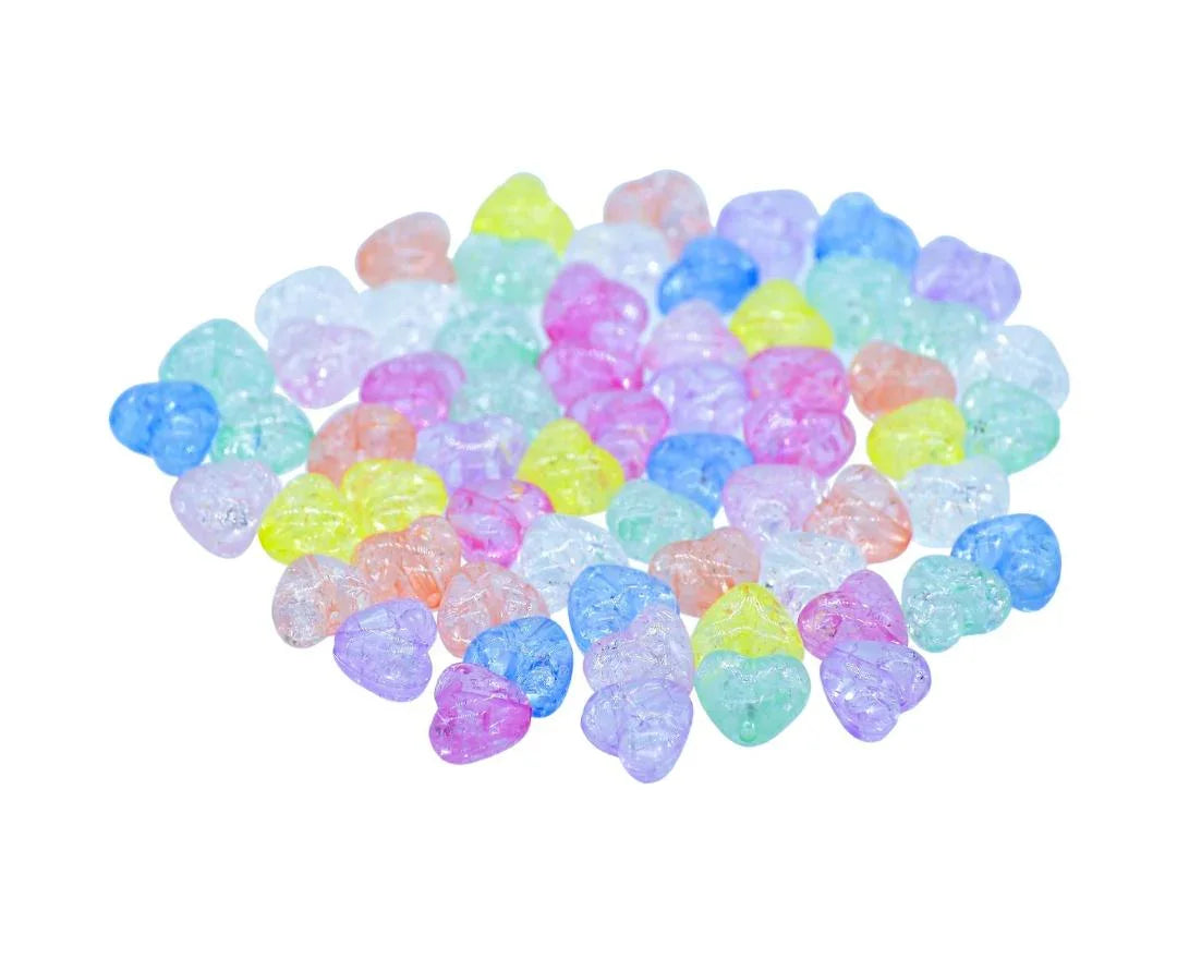 Jags Beads Heart Ice Transparent 25Gms JCCP23