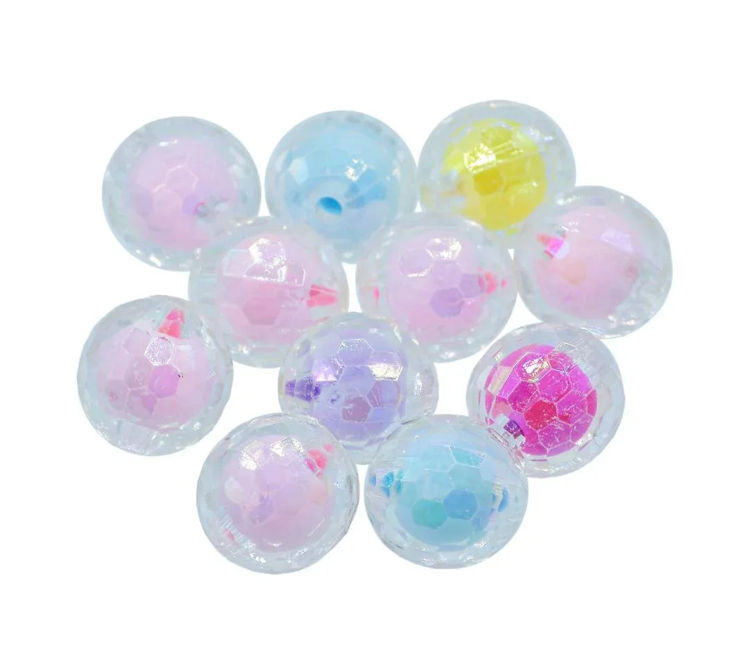 Jags Beads Diamond Cut Multi Colour 25Gsm 16MM JBRH16MM