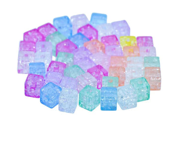 Jags Beads Cube Ice Transparent 25Gms JCCP15