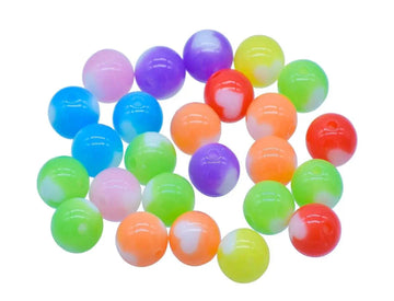 Jags Beads Heart Print Multicolou 25Pcs JCCP31