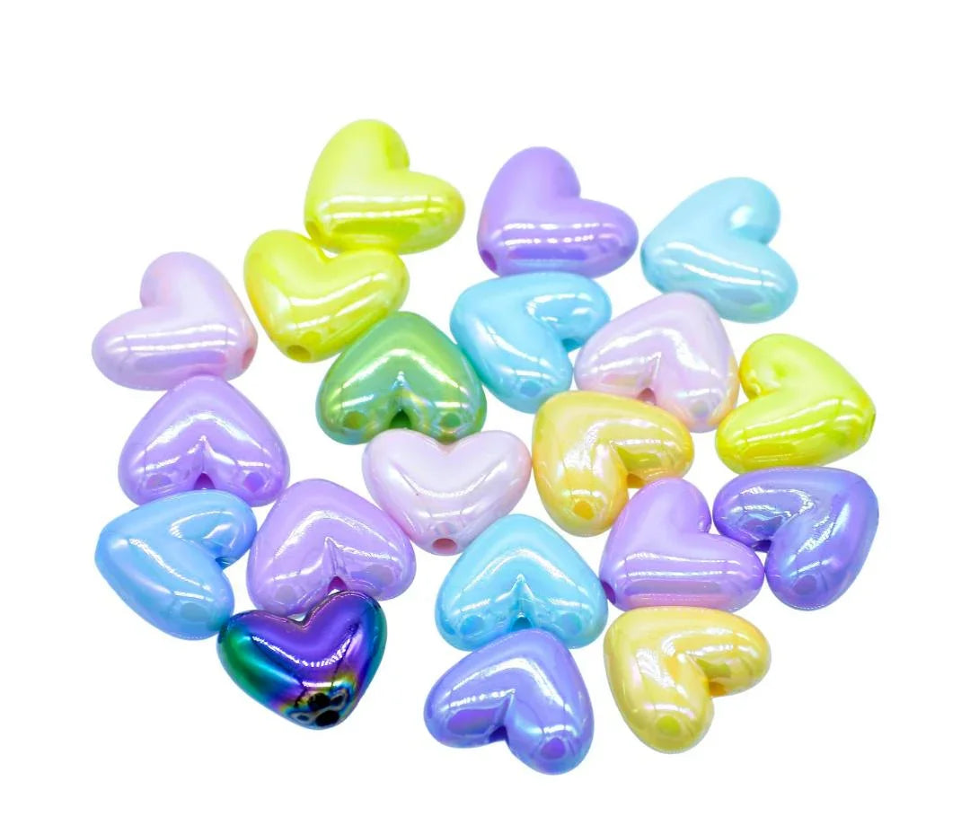 Jags Beads Heart Multicolour 20 Pics JCCP16