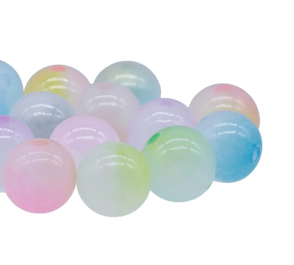 Jags Craft Beads Transparen Pastel Colours 14MM 20Gsm JCBP10