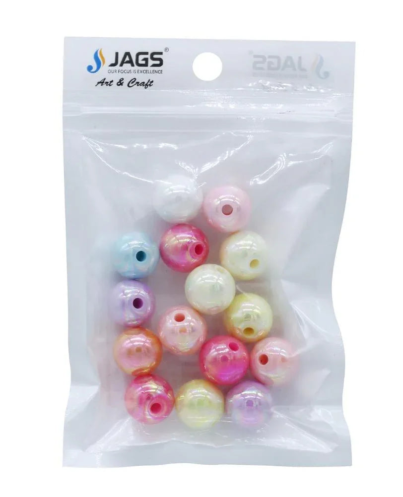 Jags Craft Beads Pastel Colours 14MM 20Gsm JCBP05