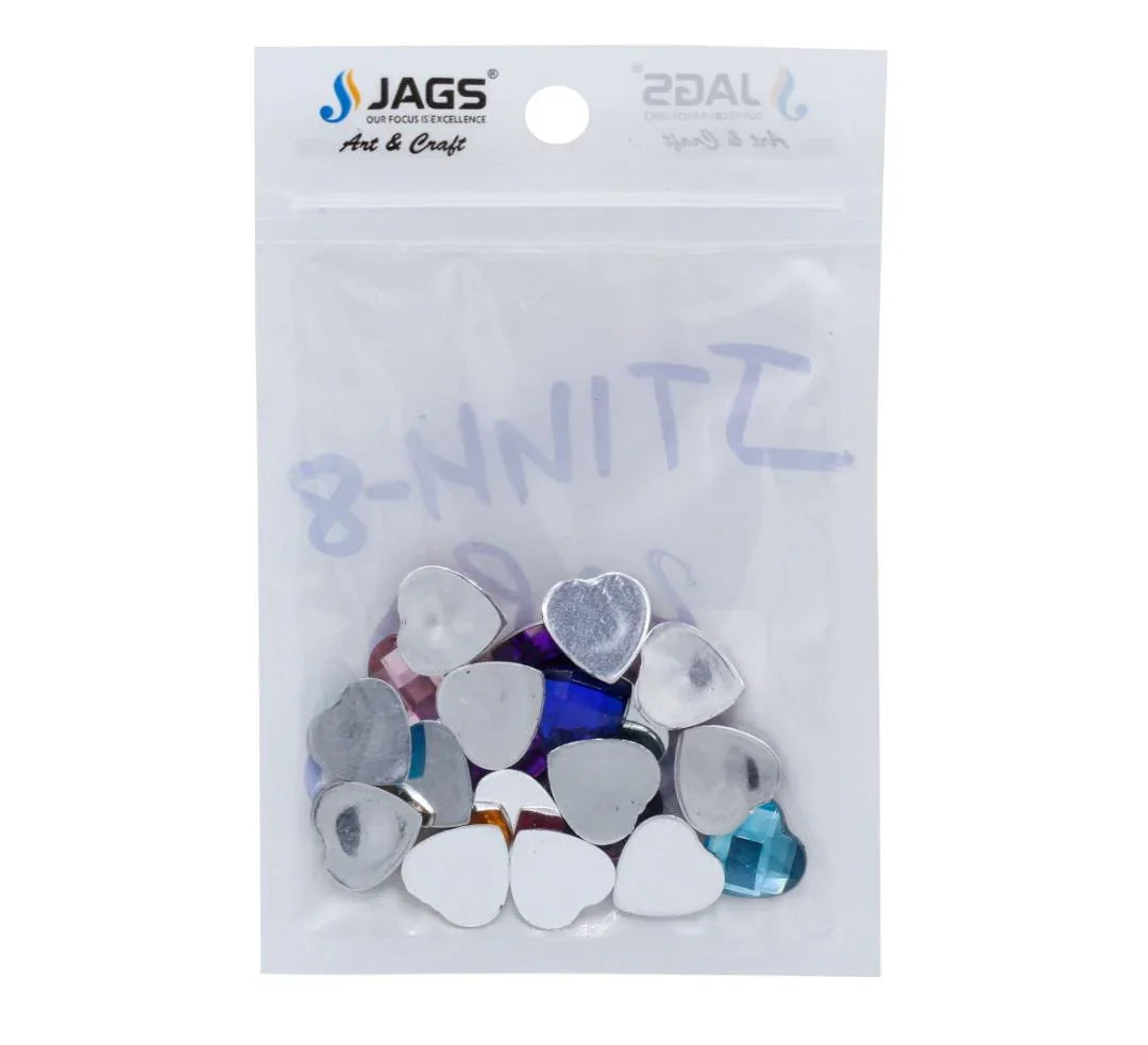 Jags Kundan Stone Diamond Heart Small T14 20Pcs JT14H-8