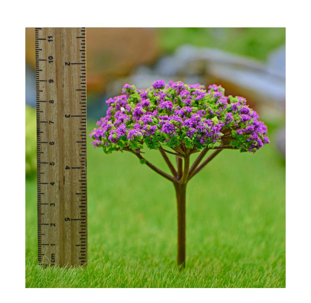 Artificial Miniature Tree 1 Pcs Green & Purple TL-90GPE