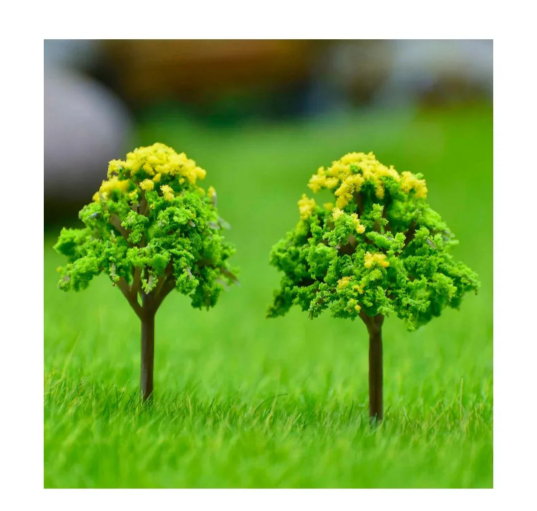 Artificial Miniature Tree Green & Yellow 2 Pcs FU-40GYW
