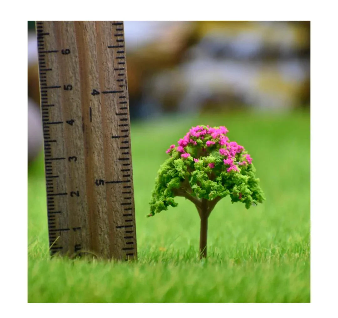 Artificial Miniature Tree Green & Pink 2 Pcs FU-40GPK