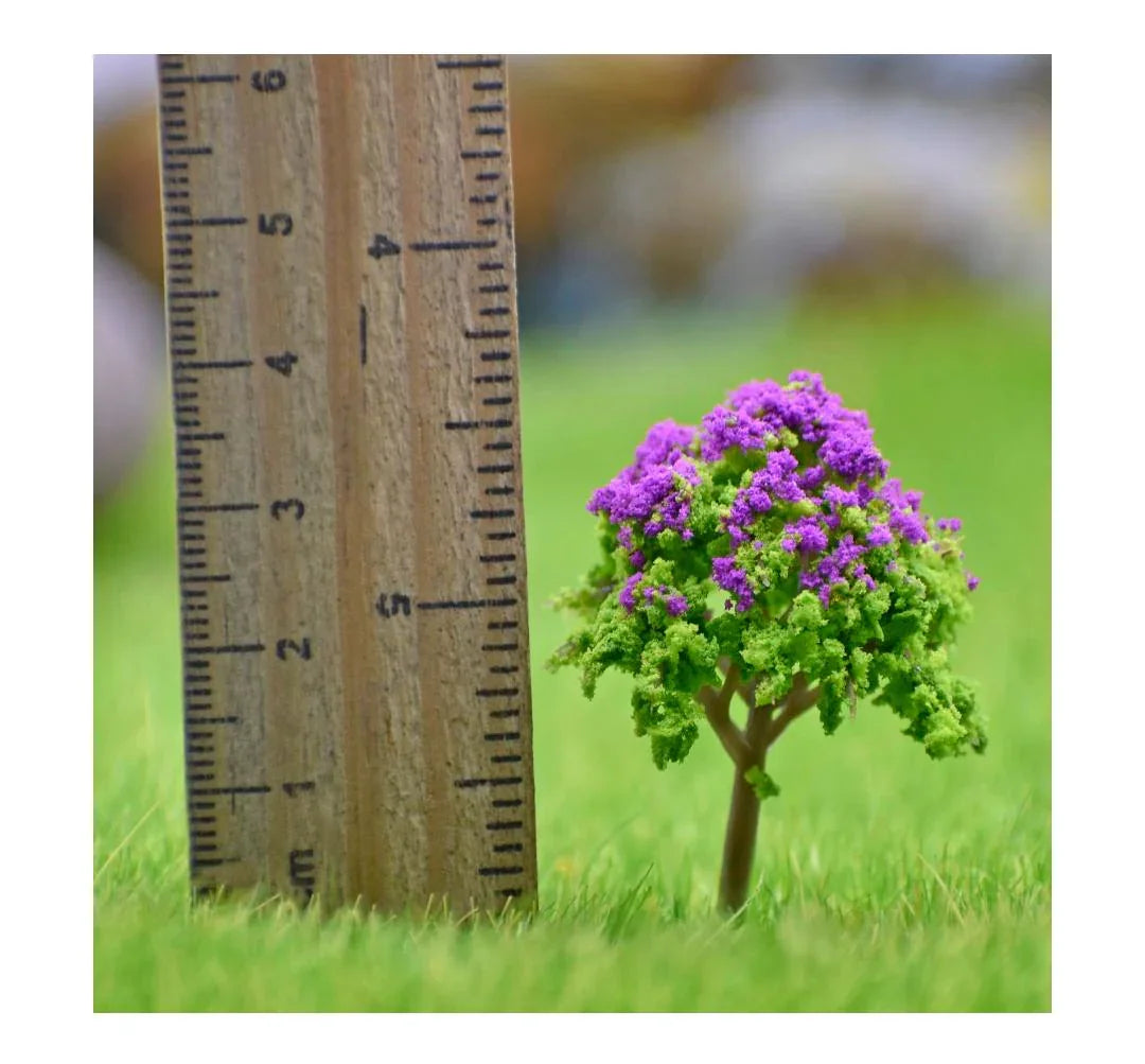 Artificial Miniature Tree Green & Purple 2 Pcs FU-40GPE