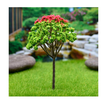 Artificial Miniature Green & Red Shade Tree 1pc FU-140GRD