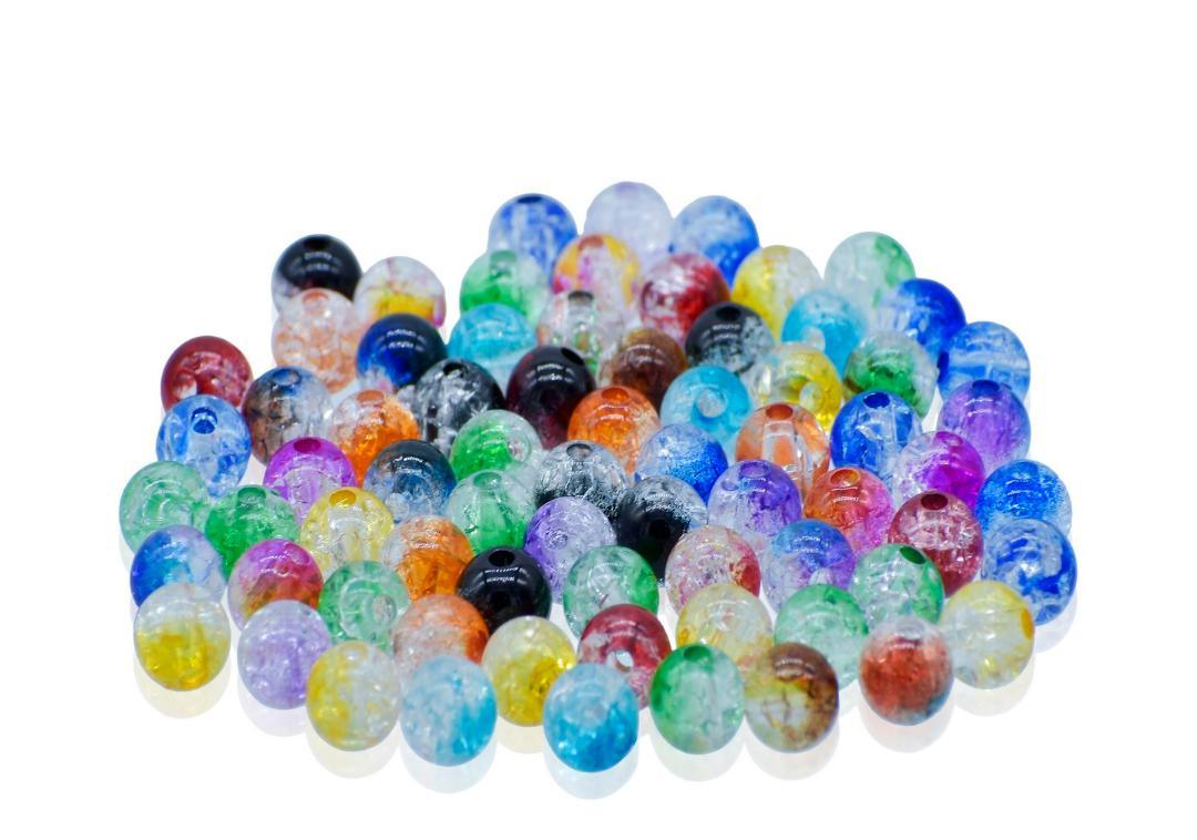Jags Craft Beads Crystal MultiColour 8MM 20Gsm JBCM8MM