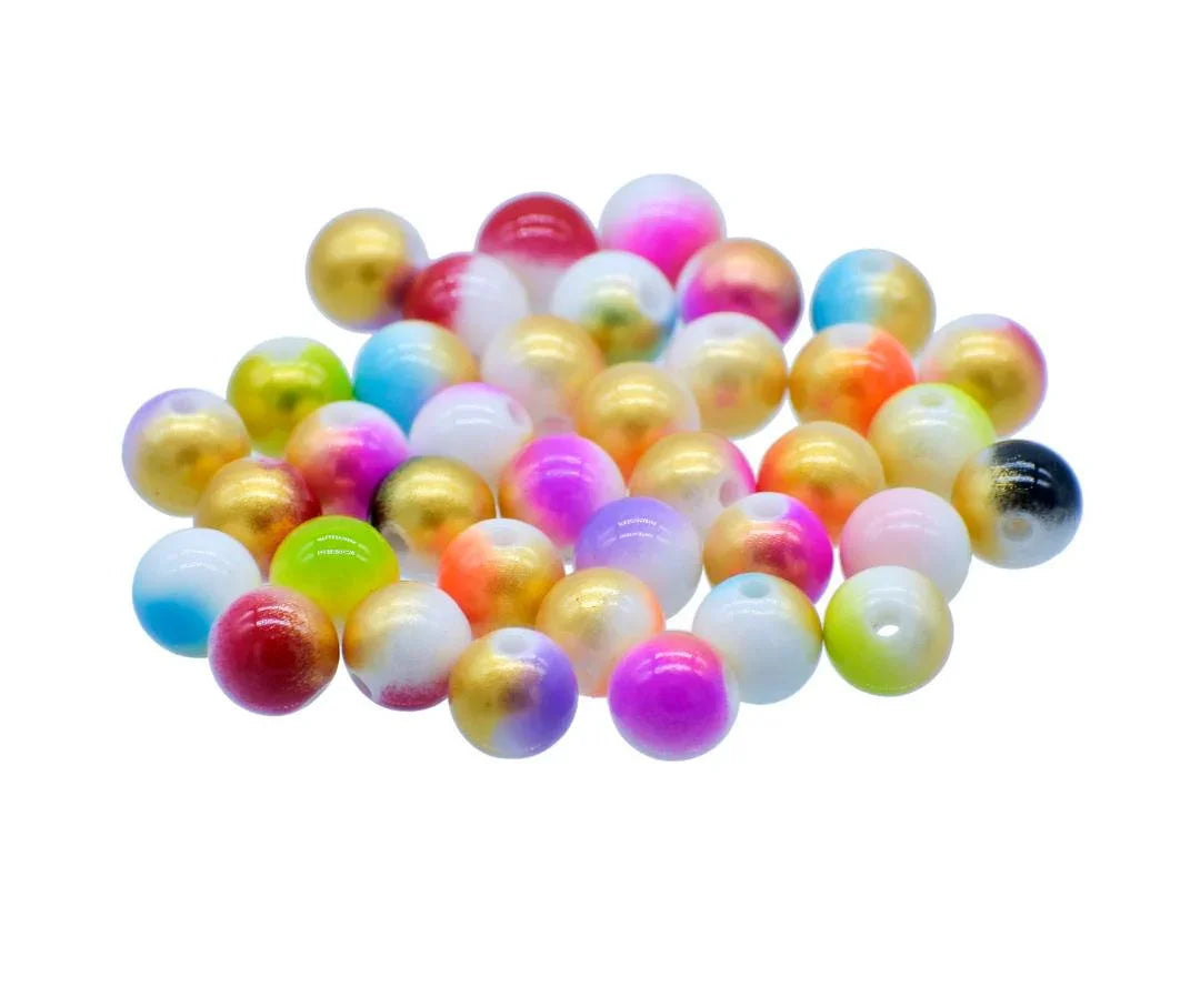 Jags Beads Matte Rainbow MultiColor 10MM 20Gsm JBMC10MM