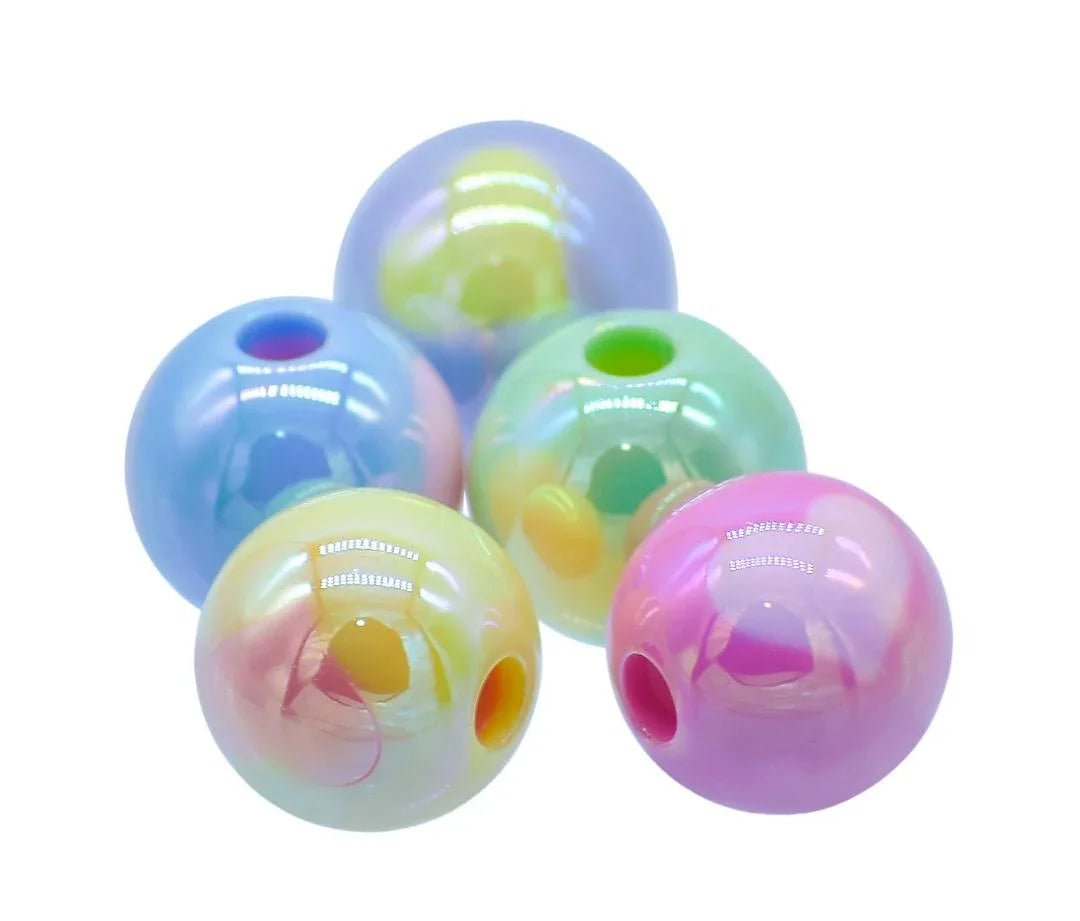 Jags Beads Heart Print Multicolour Set Of 5Pics 12MM JCCP33