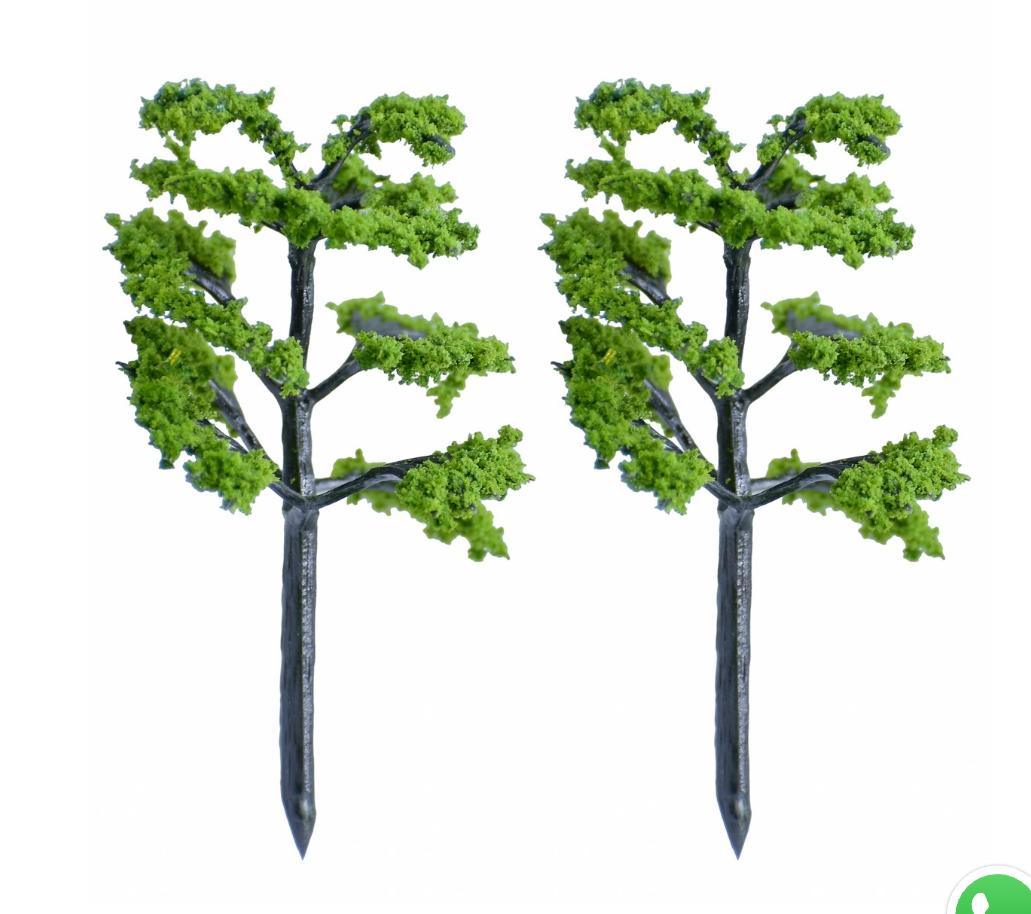 Artificial Miniature Tree 2 Pcs T019-50 Green 019-50GN