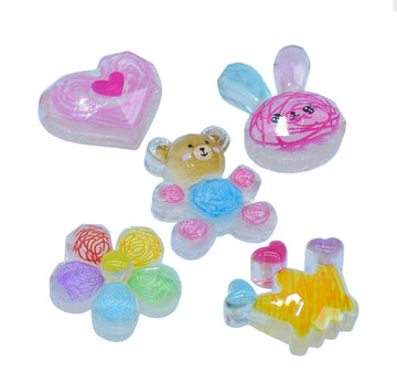Miniature Crystal Teddy Set 5Pcs Mix Colour MMAN-60