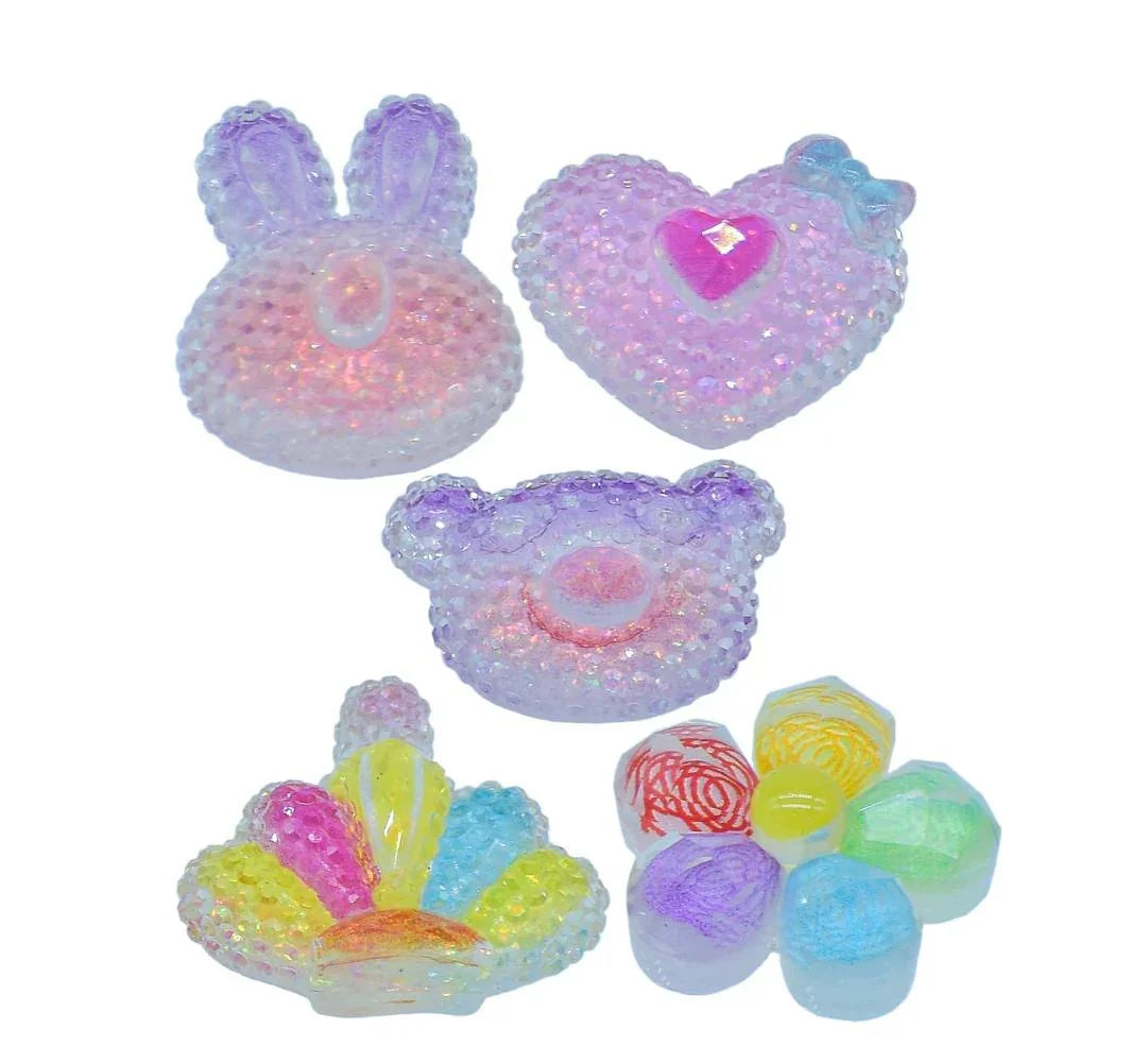 Miniature Crystal Micky Mouse 5Pcs Mix Colour MMAN-55