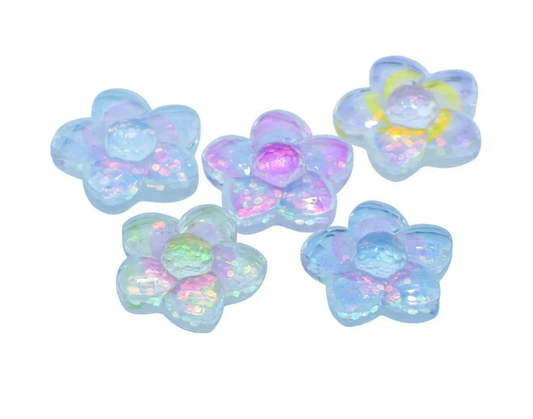 Miniature Crystal Flower 5Pcs Mix Colour MMAN-51