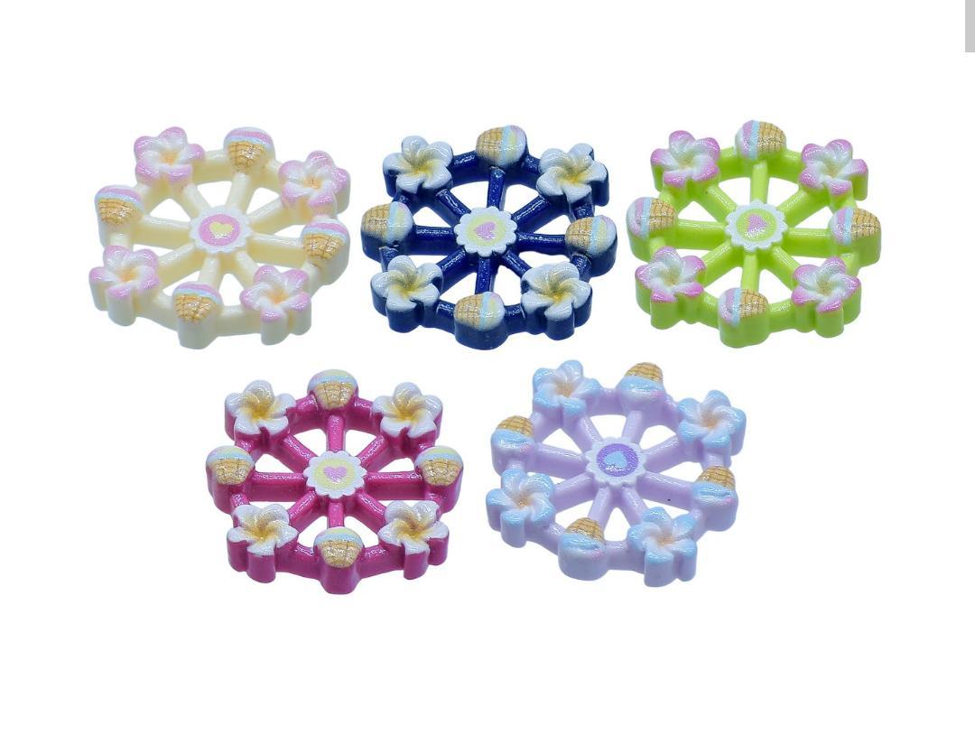 Miniature Wheel 5Pcs Mix Colour MMAN-48