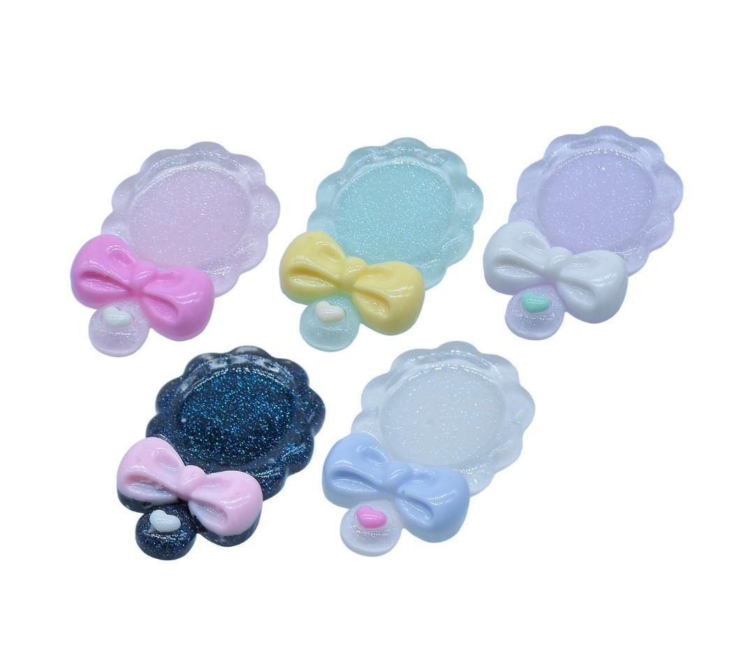 Miniature Hand Mirror 5Pcs Mix Colour MMAN-46