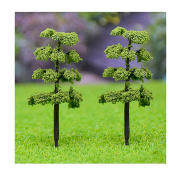 Artificial Miniature Tree 2 Pcs T020-50 Green 020-50GN