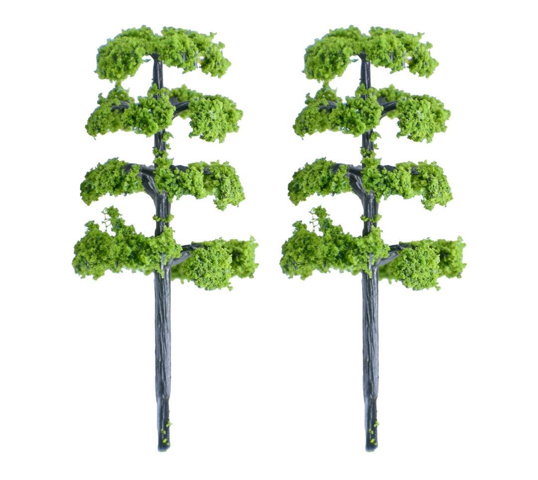 Artificial Miniature Tree 2 Pcs T020-50 Green 020-50GN
