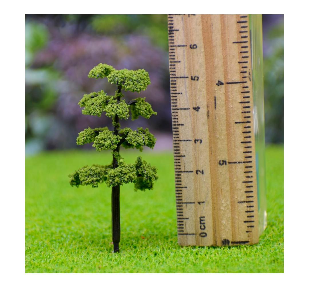 Artificial Miniature Tree 2 Pcs T020-50 Green 020-50GN