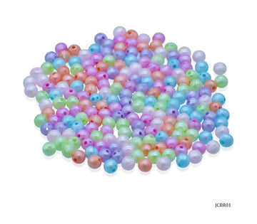 Jags Craft Beads Round Pastel Mix Colours 6MM 20Gsm JCBR01