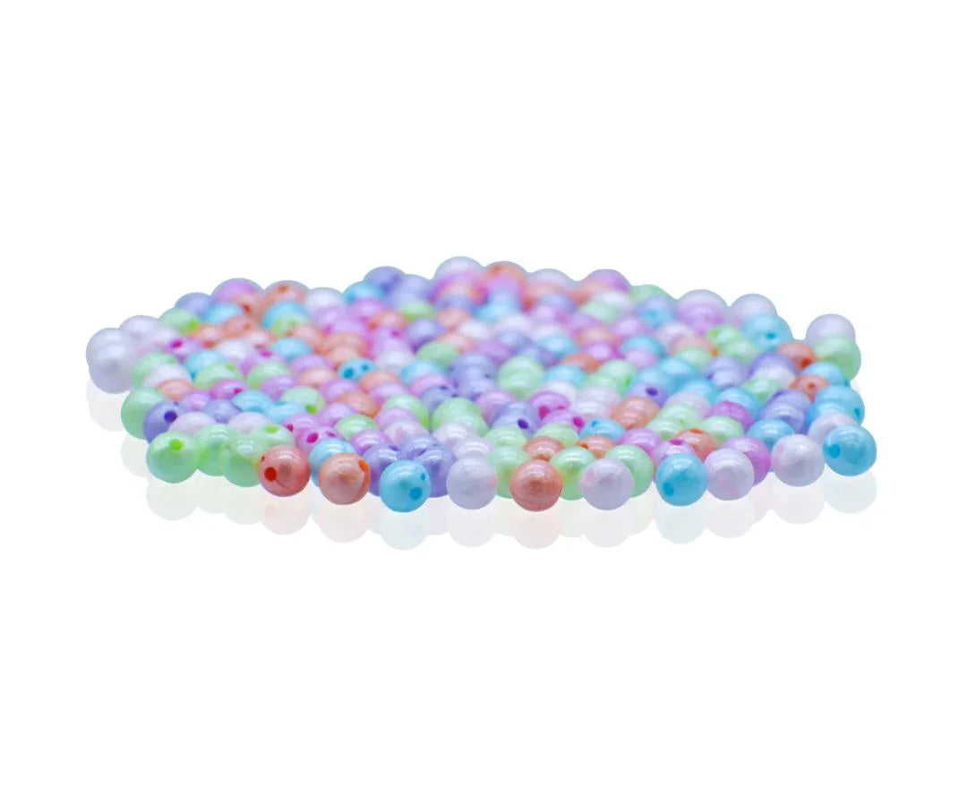 Jags Craft Beads Round Pastel Mix Colours 6MM 20Gsm JCBR01