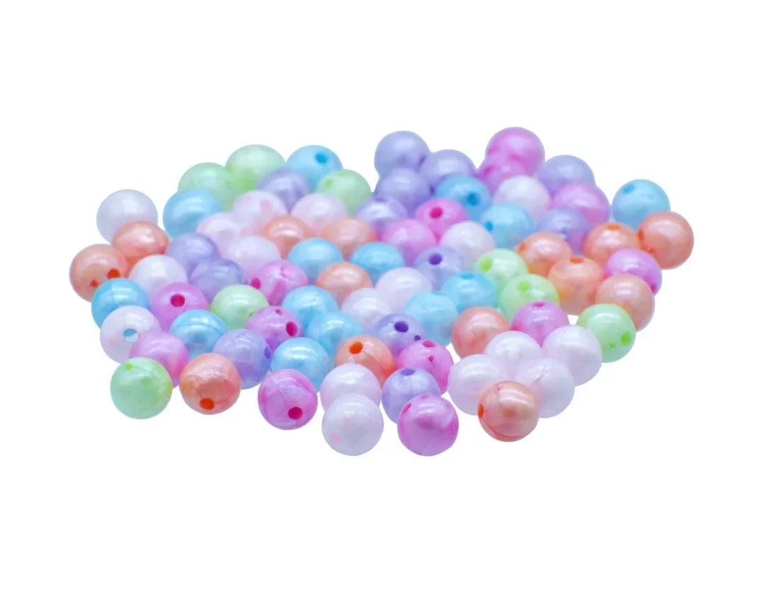 Jags Craft Beads Round Pastel Mix Colours 8MM 20Gsm JCBR02