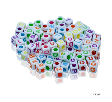 Jags Craft Beads Alphabet Square Big 25gm 7X7MM JCB207
