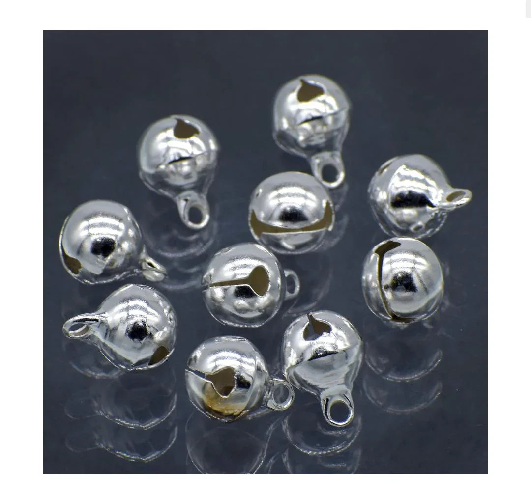 Jags Mini Metal Bells Silver 10MM 10 Pc JMMB30