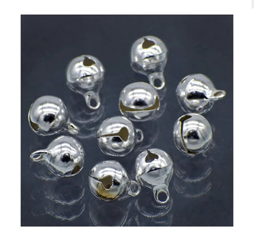Jags Mini Metal Bells Silver 10MM 10 Pc JMMB30