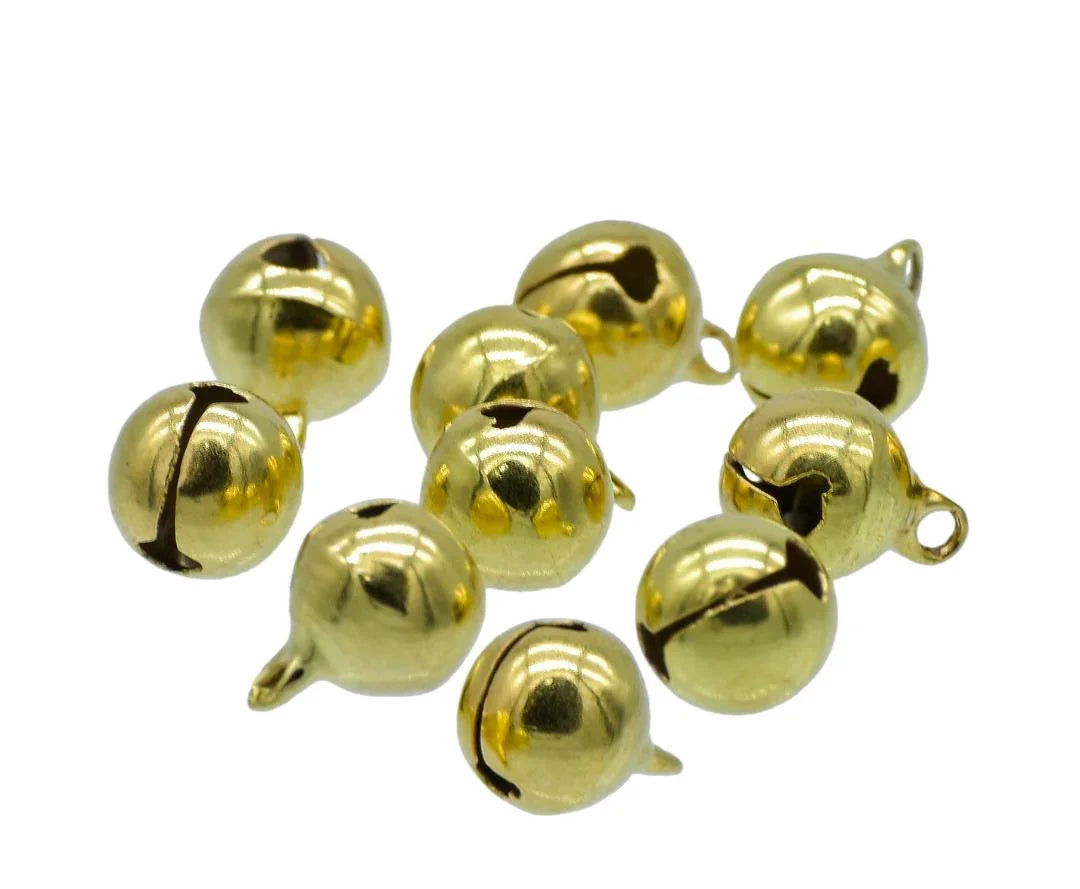 Jags Mini Metal Bells Golden 10MM 10 Pc JMMB24