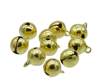 Jags Mini Metal Bells Golden 10MM 10 Pc JMMB24
