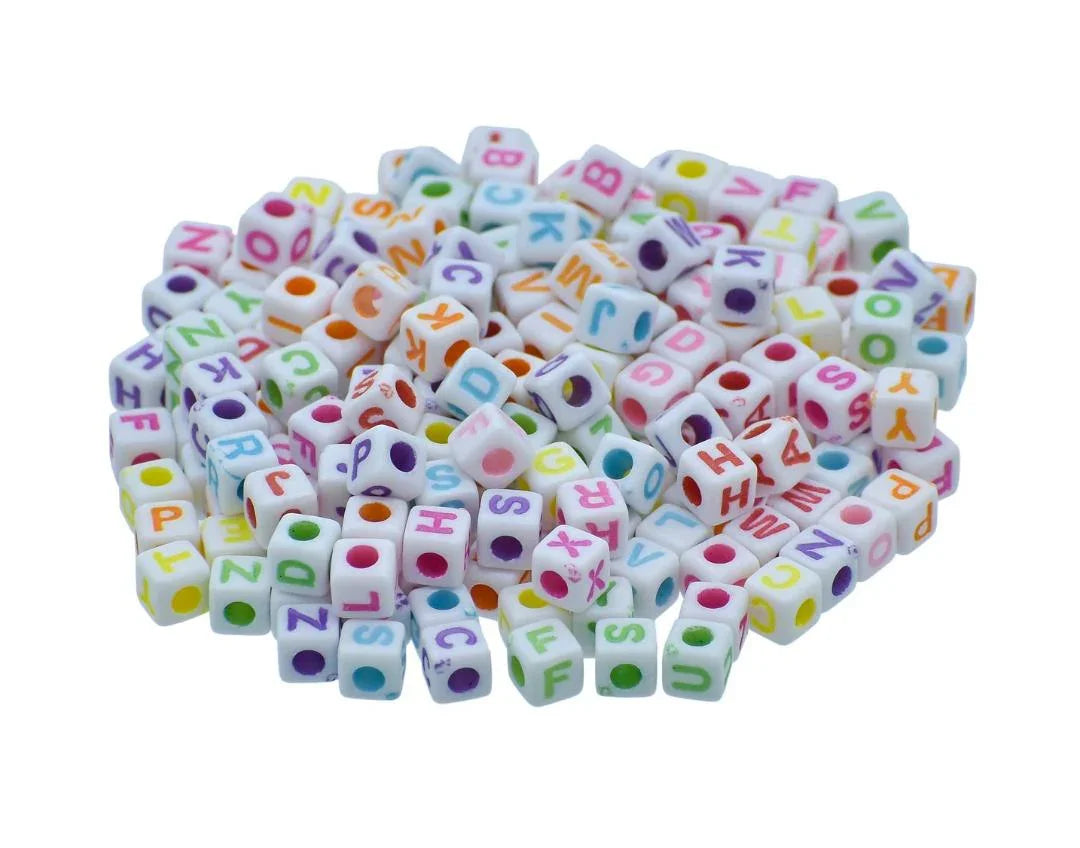Jags Craft Beads Alphabet Square MiniSmall 25gm 5X5MM JCB217
