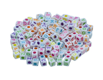 Jags Craft Beads Alphabet Square MiniSmall 25gm 5X5MM JCB217