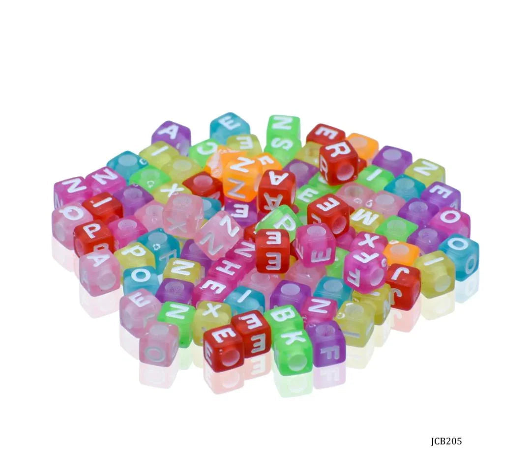 Jags Craft Beads Alphabet Square Big 25gm 7X7MM JCB205