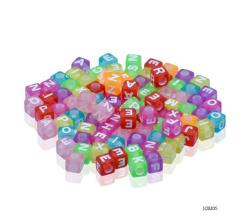 Jags Craft Beads Alphabet Square Big 25gm 7X7MM JCB205