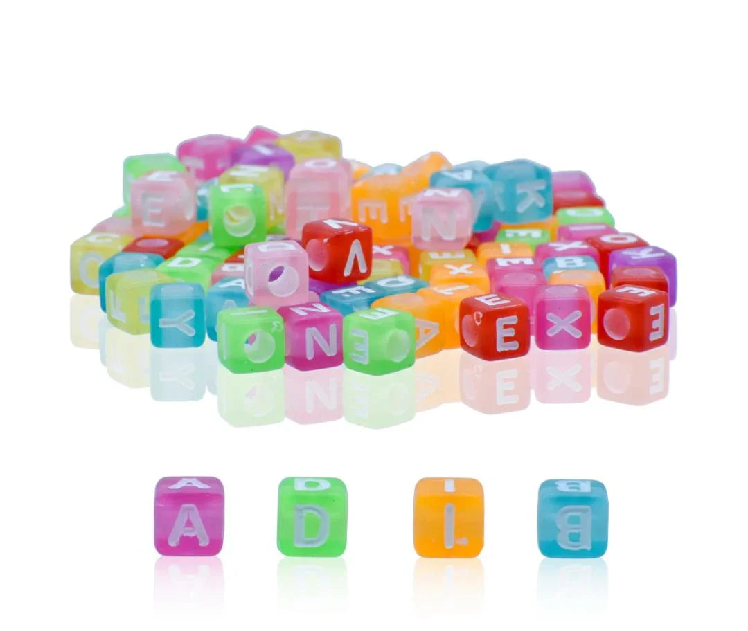 Jags Craft Beads Alphabet Square Big 25gm 7X7MM JCB205
